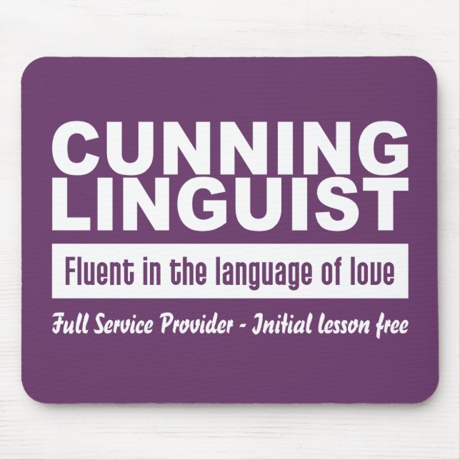 Cunning Linguist anpassningsbar mousepad Musmatta (Framsidan)