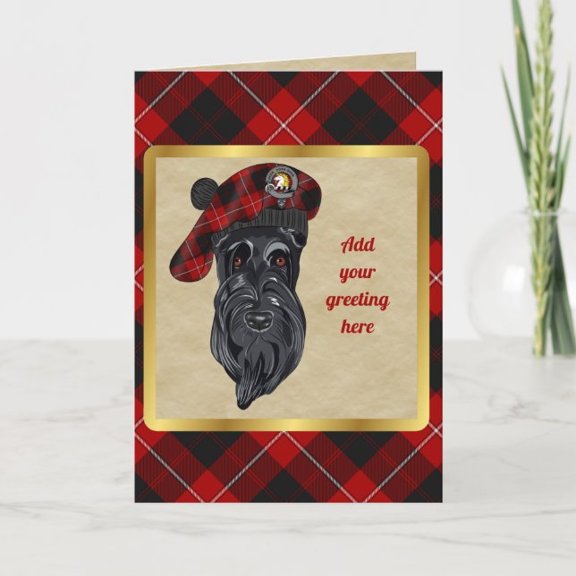 Cunningham Badge & Tartan Personlig Card Kort (Framsida)