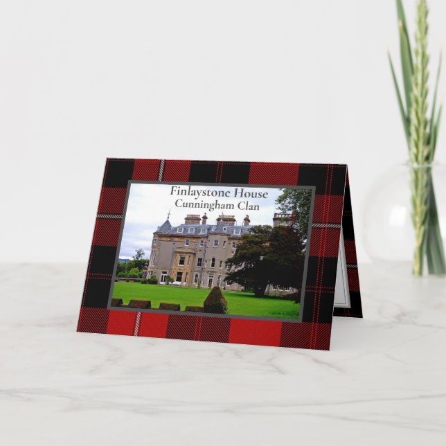 Cunningham Clan skotskt hemmakort med vikning Kort (Framsida)