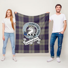 Cunningham Dress Blue Dancers Klan Badge Tartan Pl Fleecefilt