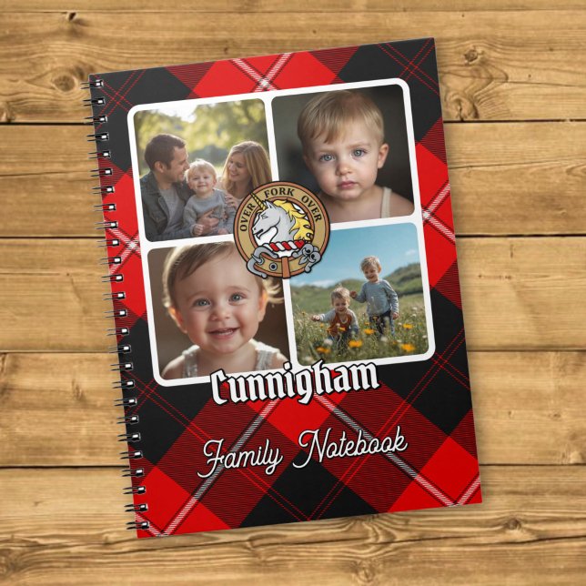 Cunningham familjefotokollage anteckningsbok (Skapare uppladdad)