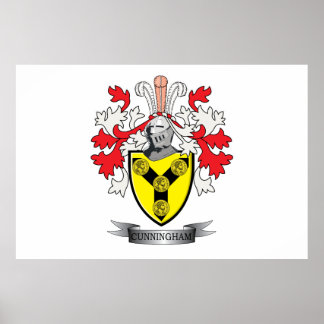Cunningham Family Crest Jackar om Arm Poster