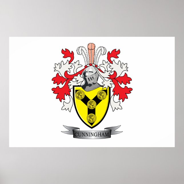 Cunningham Family Crest Jackar om Arm Poster (Framsidan)