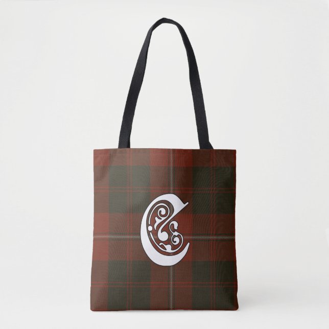 Cunningham Klan Tartan Monogram Tygkasse (Framsida)