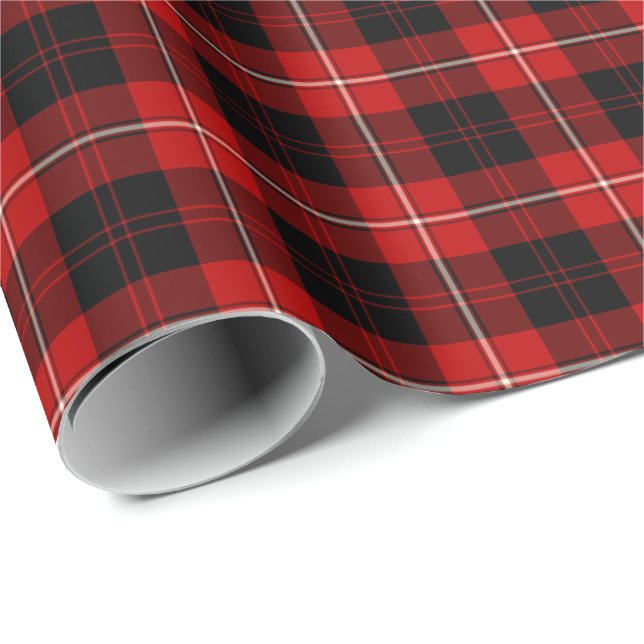 Cunningham Klan Tartan Presentpapper (Rullad Hörn)