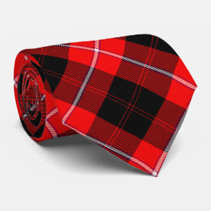 Cunningham Klan Tartan Red Black Slips