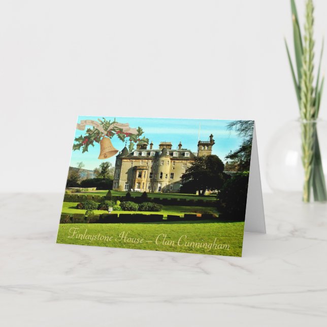 Cunningham Klans julkort Castle Guld Bell Helgkort (Framsida)