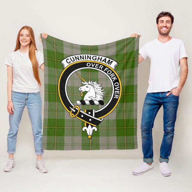 Cunningham klansdansare i grönt tartanplaid fleecefilt (På plats)