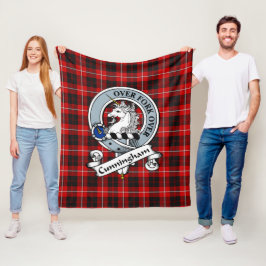 Cunningham Klansköld Tartan Rutig Fleecefilt