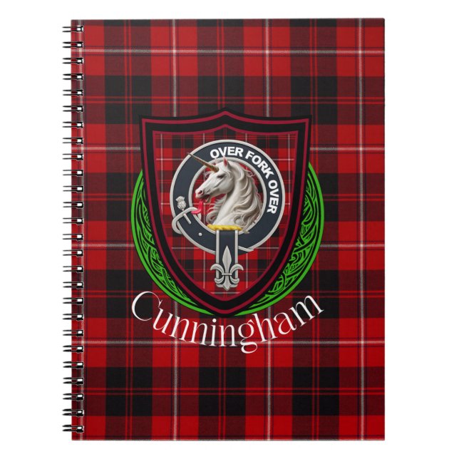 Cunningham Scottish Clan Tartan & Crest Anteckningsbok (Framsidan)