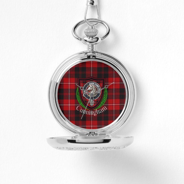 Cunningham Scottish Clan Tartan & Crest Armbandsur (Framsida)