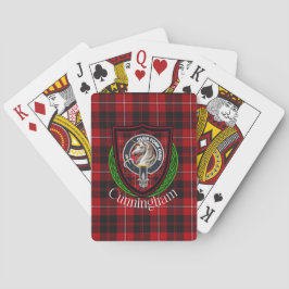 Cunningham Scottish Clan Tartan & Crest Casinokort