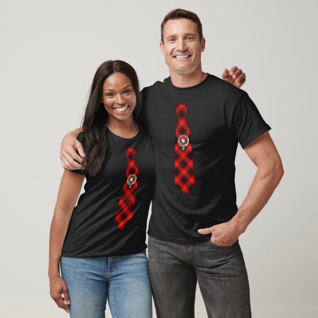 Cunningham skotsk klanmärke & Tartan slips  T Shirt (Unisex)