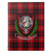 Cunningham skotska klan tartan och vapensköld