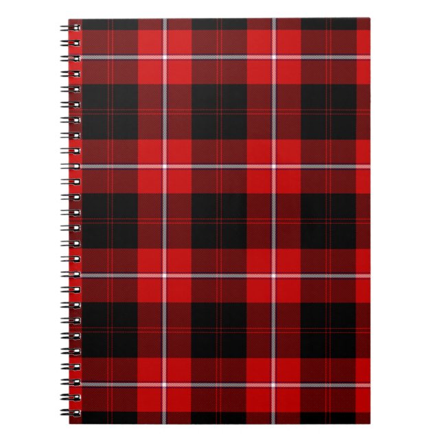 Cunningham Tartan Red Black Play Anteckningsbok (Framsidan)