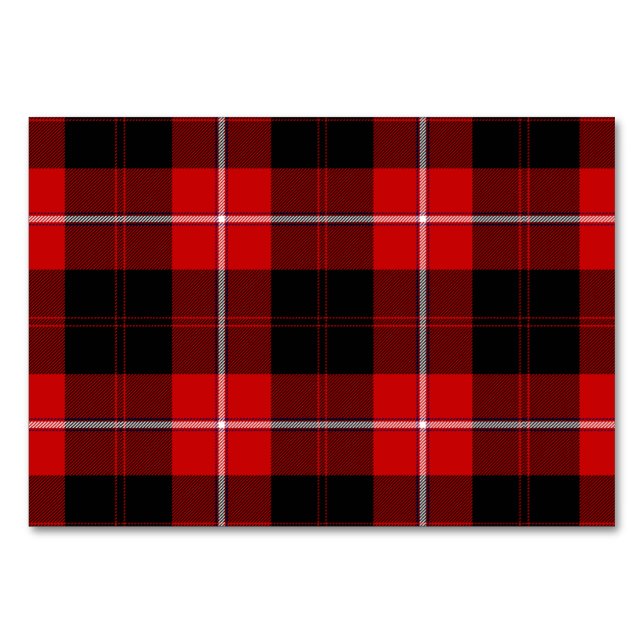 Cunningham Tartan Red Black Play Bordsnummer (Framsidan)