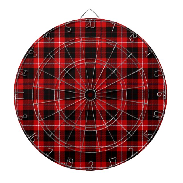 Cunningham Tartan Red Black Play Darttavla (Framsidan)