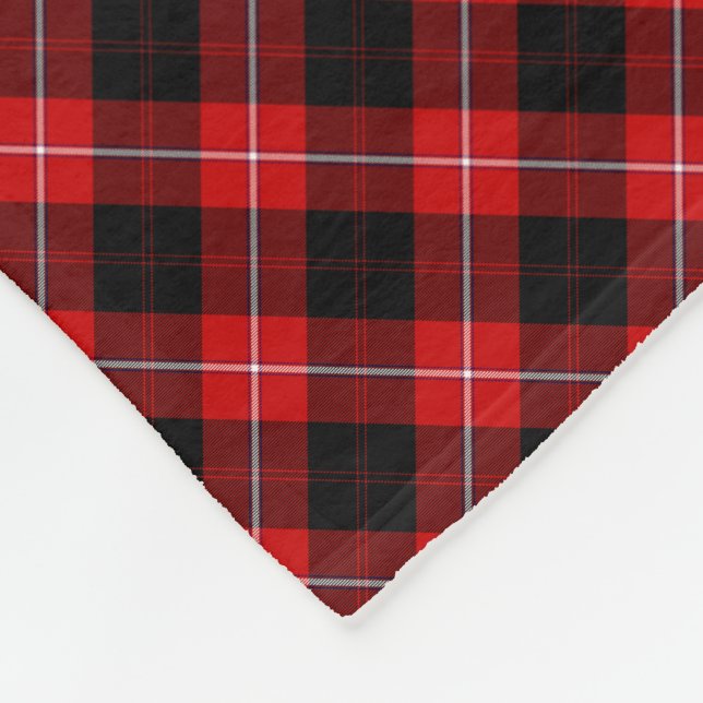 Cunningham Tartan Red Black Play Fleecefilt (Hörn)