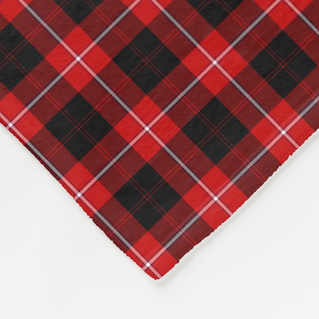 Cunningham Tartan Red Black Play Fleecefilt (Hörn)