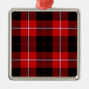 Cunningham Tartan Red Black Play Julgransprydnad Metall