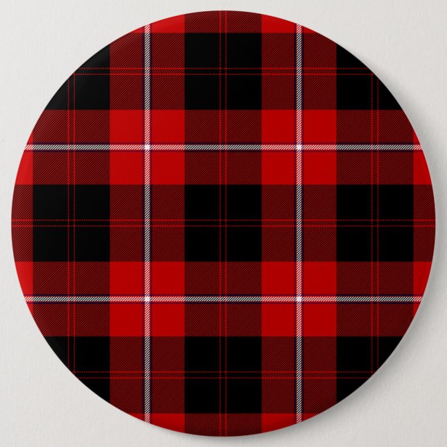 Cunningham Tartan Red Black Play Knapp (Framsida)