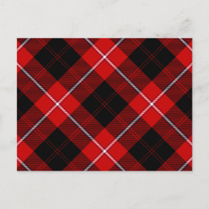 Cunningham Tartan Red Black Play Vykort