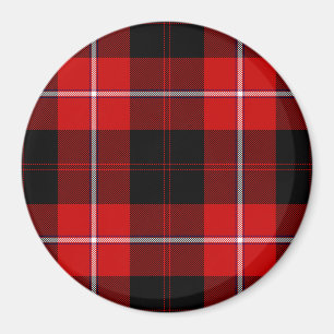 Cunningham Tartan Röd Svart Karo Magnet