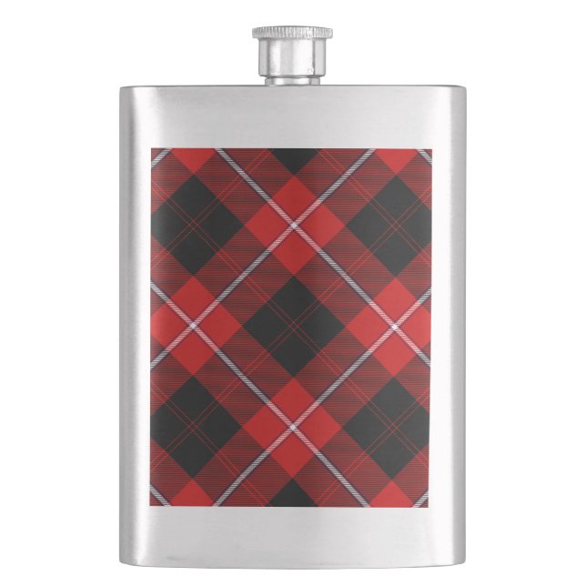 Cunningham Tartan Röd Svart Plaid Fickplunta (Framsidan)
