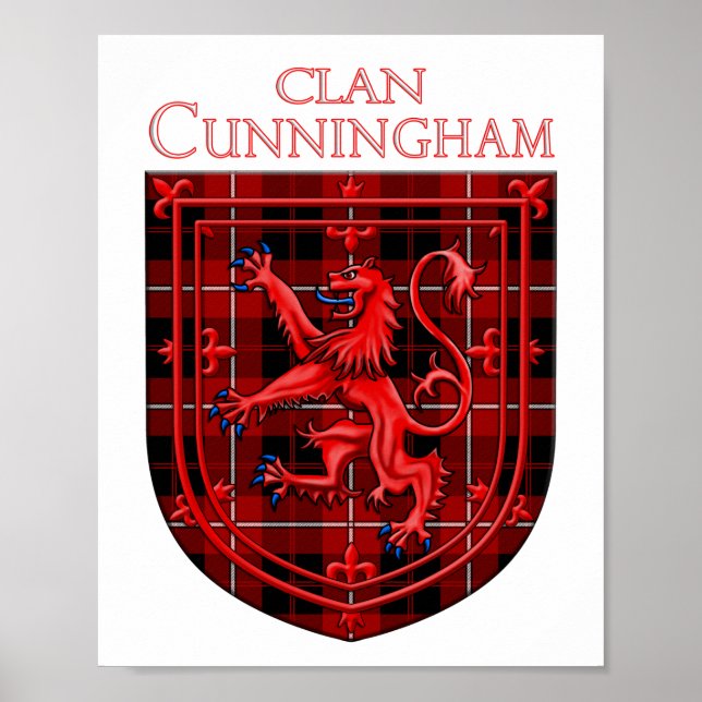 Cunningham Tartan Scottish Play Lejon Rampant Poster (Framsidan)