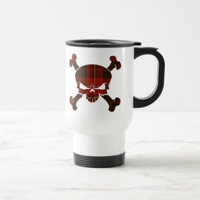 Cunningham Tartan Skull No Banner Mugg (Höger)