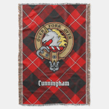 Cunninghamklanens vapen över tartan