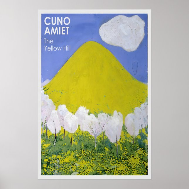 Cuno Amiet 'The Yellow Hill' konsttryck Vibrerande Poster (Framsidan)