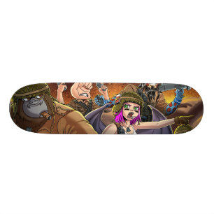 Cuntstream arméSkateboard Old School Skateboard Bräda 18 Cm