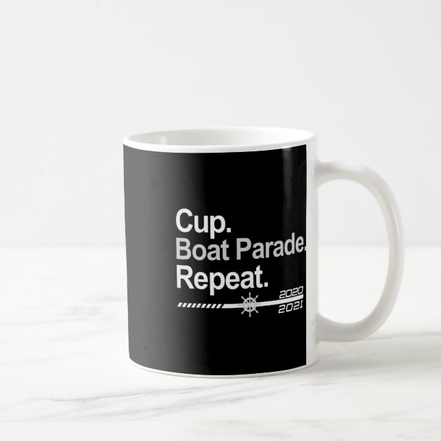 Cup Båtparad Upprepning Roliga Hockeyfans som kör  Kaffemugg (Höger)