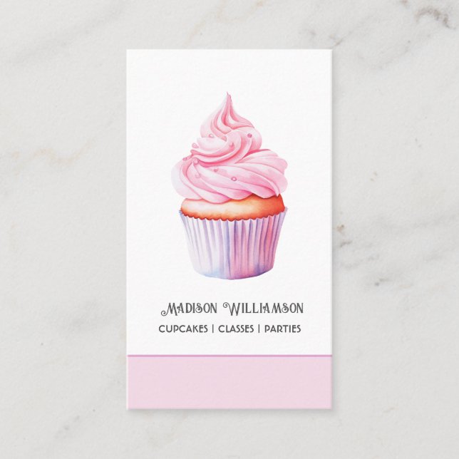 Cup Cake Bakery | Baker Chef Catering ELLER Kod  Visitkort (Framsida)
