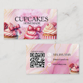 Cup cakes Bageri Gods Pinka Visitkort