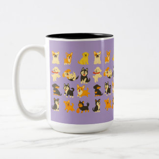 Cup Cute Puppies Två-Tonad Mugg
