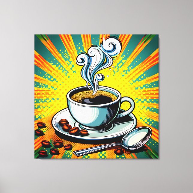 Cup of Coffee Canvas Wall Art (Framsida)