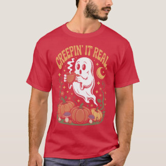 Cup of Creepin It Real declares this charming retr T Shirt