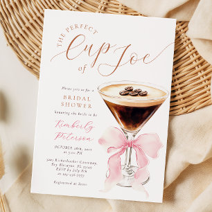 Cup of Joe Coquette Bröllopsdusch-inbjudan Inbjudningar