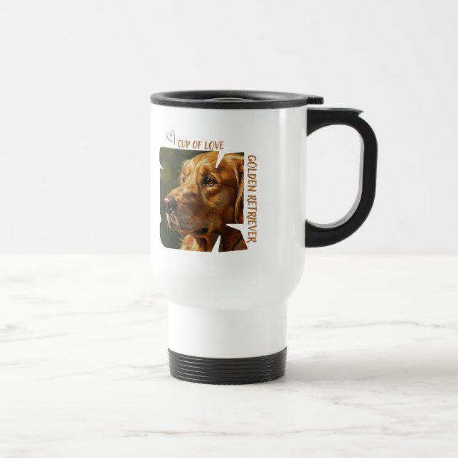 Cup of Love Dog Lover Travelers Mug Resemugg (Höger)