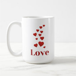 Cup of LOVE with hearts. Kaffemugg