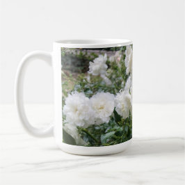 Cup with white antique roses kaffemugg