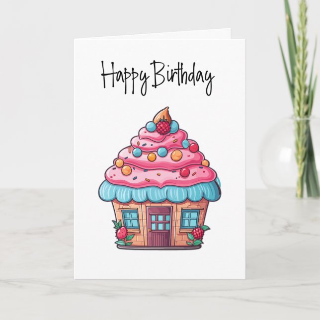 Cupacke House Client Grattis på födelsedagen-kort Kort (Framsida)