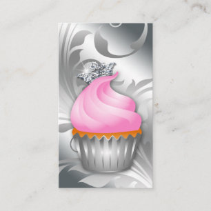 Cupaka Affärskort Krona Classy Silver Rosa 2 Visitkort