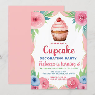 Cupaka Decoration Party Girl Birthday Inbjudningar