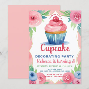 Cupaka Decoration Party Girl Birthday Inbjudningar