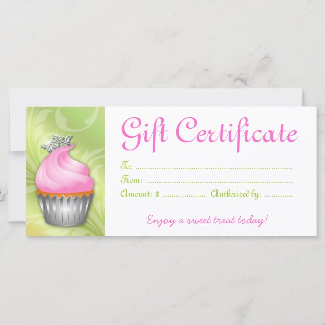Cupaka Gift Certificate Krona Rosa Lime (Framsida)