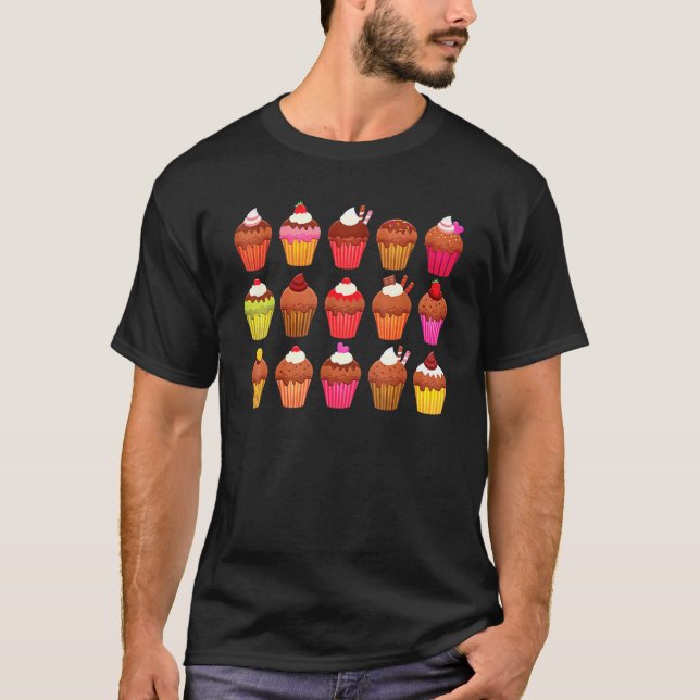 Cupaka I Kärlek Muffins Baking T Shirt (Framsida)
