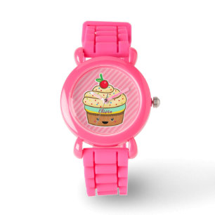 Cupaka rosa retro glitter Flickor Se Armbandsur